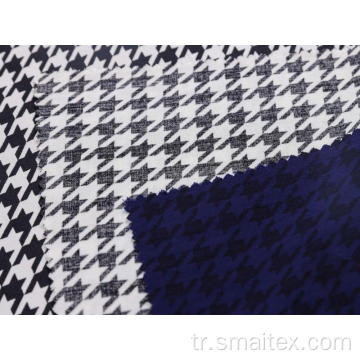 Houndstooth Baskı ile 30S 100% Rayon Dokuma Kumaş